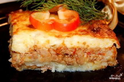 Картофельная запеканка с соусом Бешамель