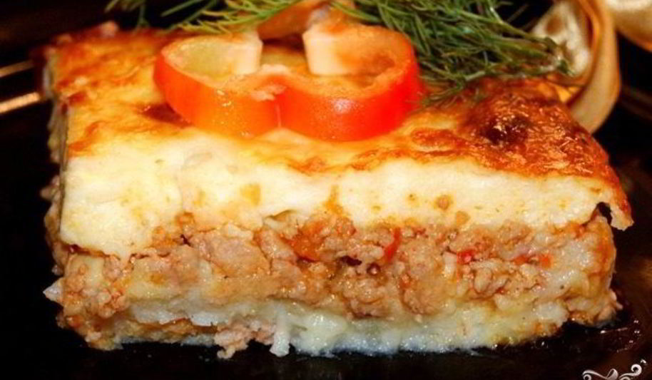 Рецепт картофельной запеканки с соусом бешамель