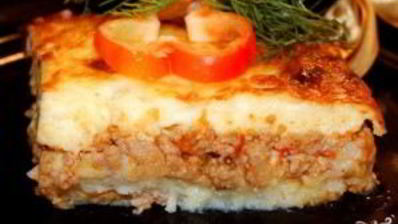 картофельная запеканка с соусом бешамель