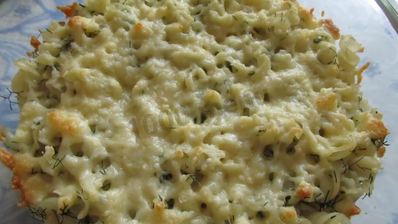 лапшевник с мясом и сыром