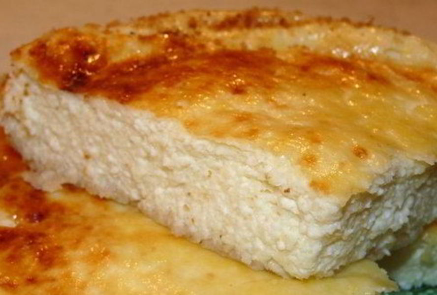 Легкая творожная запеканка на молоке