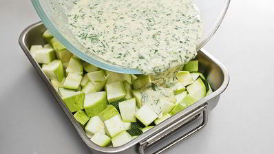 летняя запеканка из кабачков