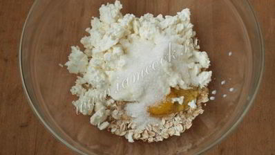 овсяно-творожная запеканка с мандаринами