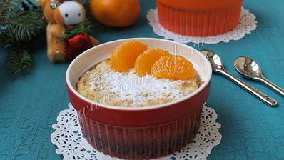 овсяно-творожная запеканка с мандаринами