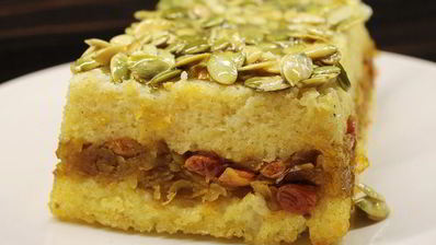 пшенная запеканка с тыквой, изюмом и корицей