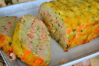 Рисовая запеканка с лососем