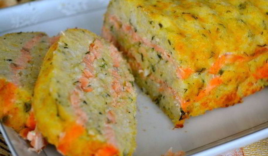 Рецепт рисовой запеканки с лососем