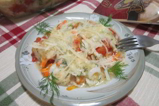 Рыбная запеканка с сыром Джюгас