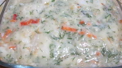 рыбная запеканка с сыром джюгас