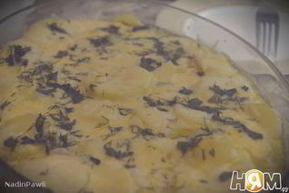 Сливочно-сырная запеканка с грибами и картофелем