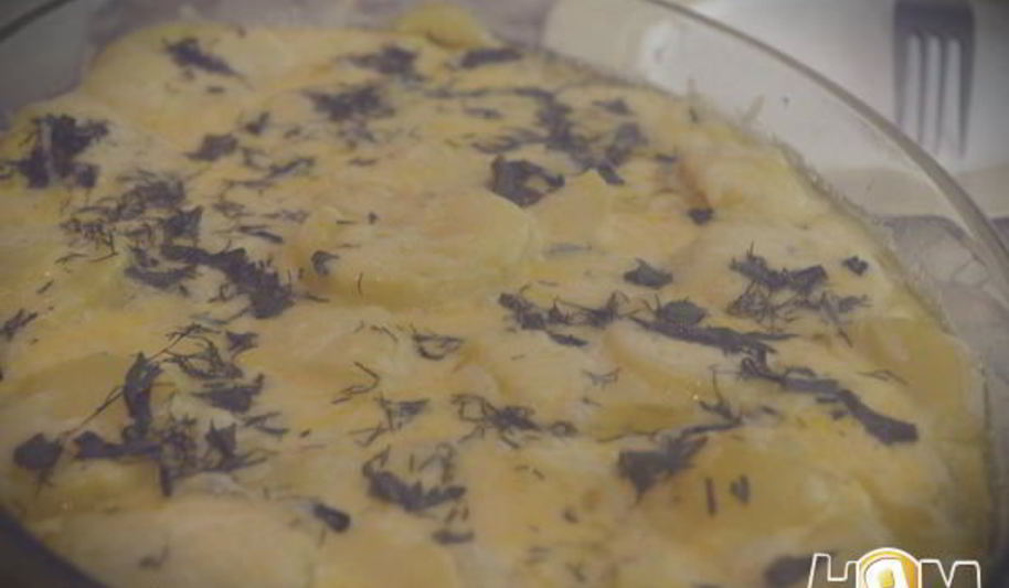 Рецепт сливочно-сырной запеканка с грибами и картофелем