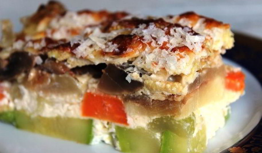 Рецепт соте-запеканки из овощей с грибами