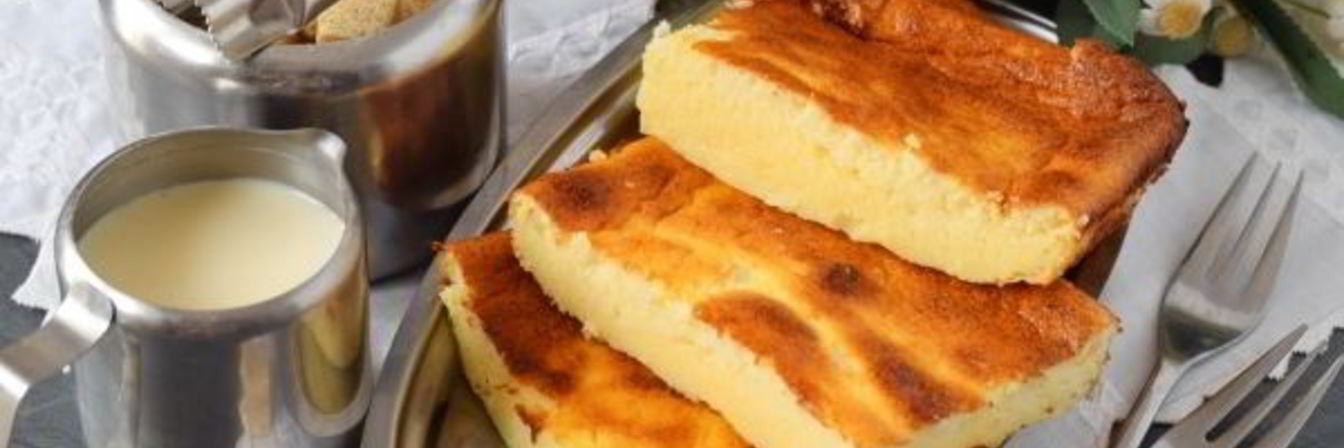 Творожная запеканка с крахмалом в духовке