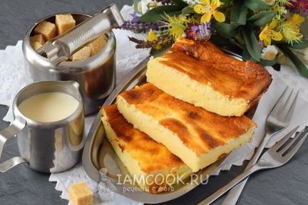 Творожная запеканка с крахмалом в духовке