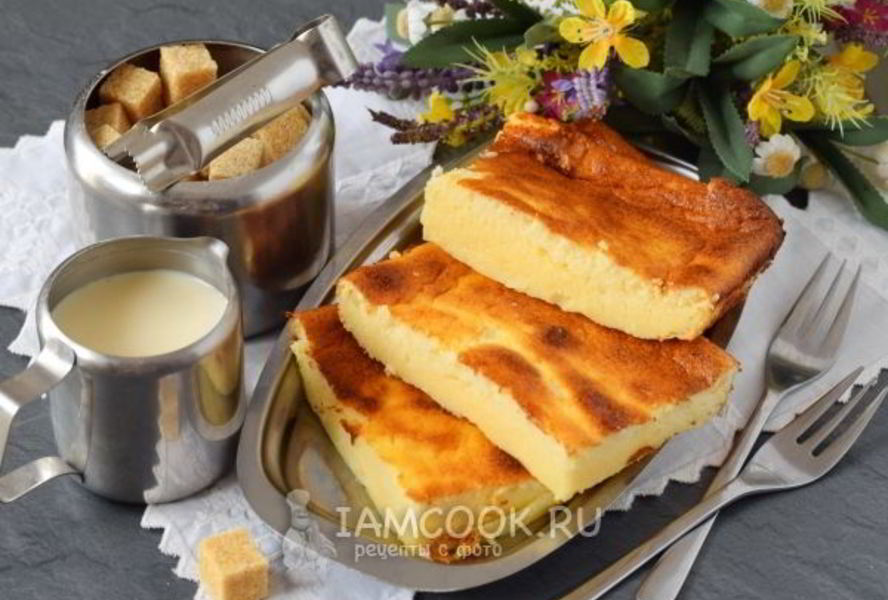 Творожная запеканка с крахмалом в духовке