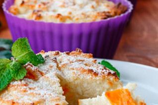 Творожная запеканка с кусочками тыквы