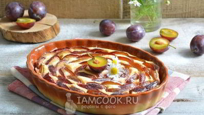 творожная запеканка со сливами