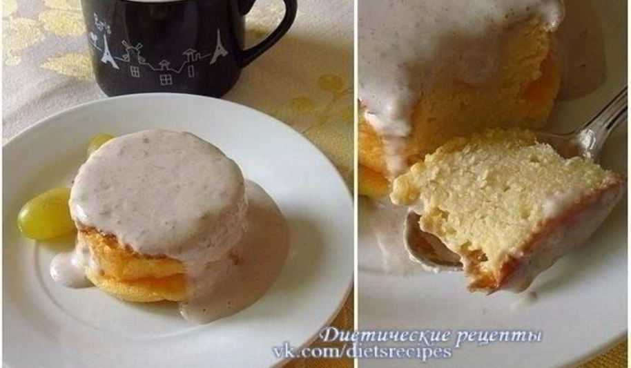 Рецепт творожной запеканки со сливочно-банановым соусом