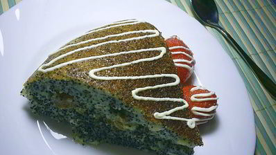 творожно-манная запеканка с маком и изюмом