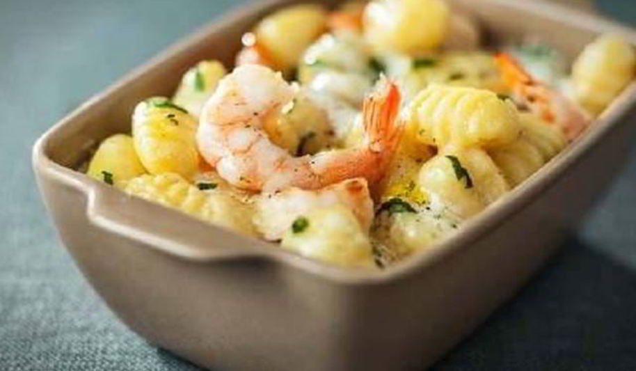 Рецепт запеканки из креветок и ньокки