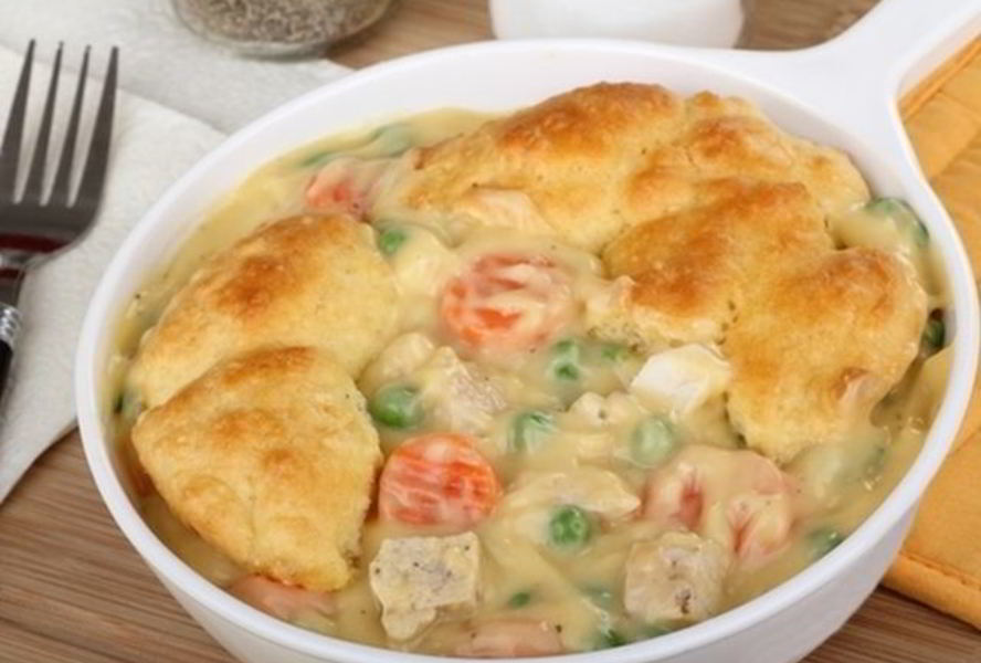 Запеканка из курицы с овощами и творогом