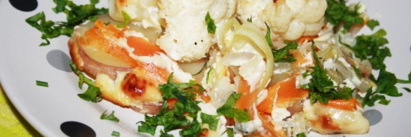 Запеканка из летних овощей с очень вкусной заливкой