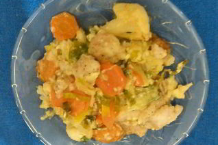 Запеканка из овощей с рыбой