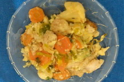 Запеканка из овощей с рыбой