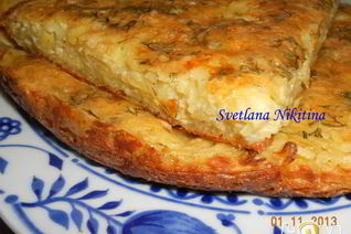 Запеканка из тертого картофеля с сыром