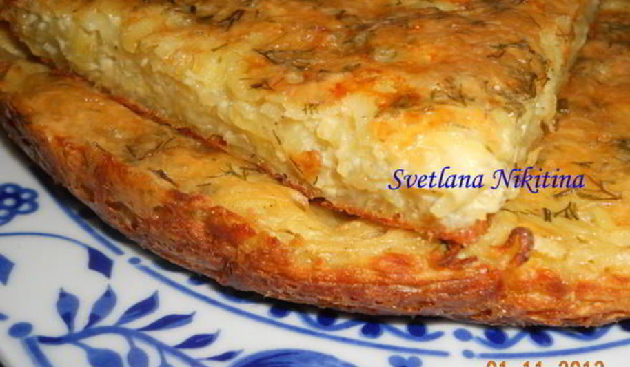 Рецепт запеканки из тертого картофеля с сыром