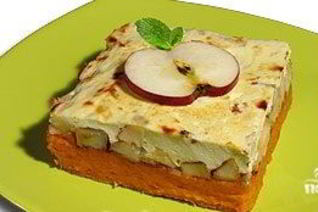 Запеканка из тыквы и яблок