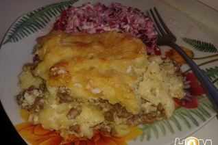 Запеканка с молочным соусом