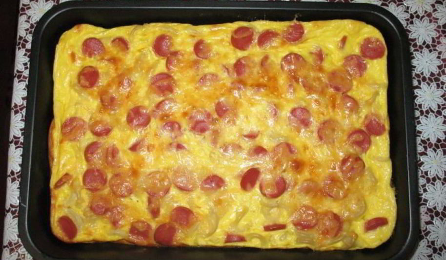 Рецепт запеканки с сосисками