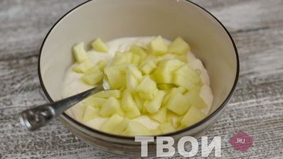 запеканка с яблоками