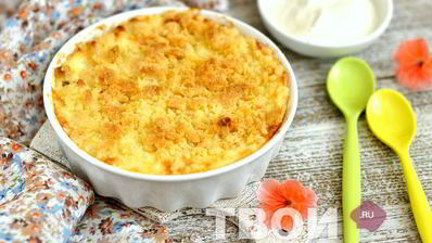 запеканка с яблоками