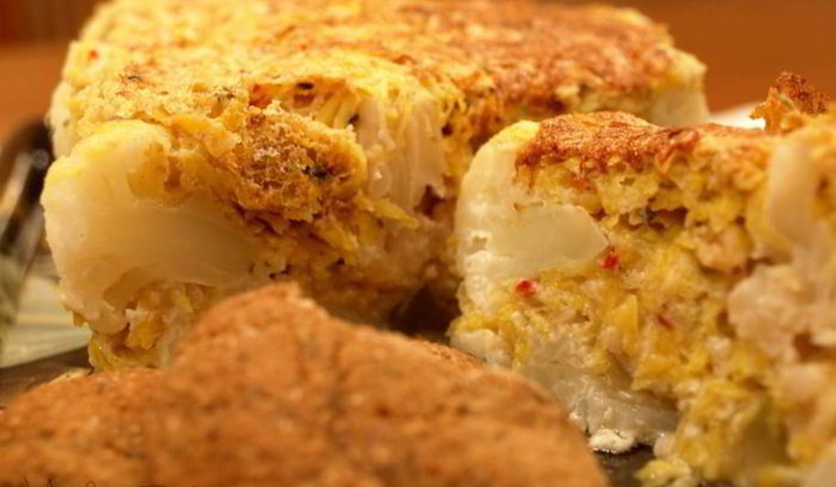 Рецепт запеканки-суфле из тыквы с цветной капустой