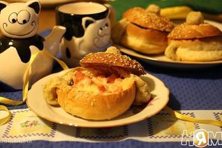 Запеканка в булочках-горшочках