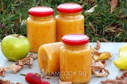 Аджика из кабачков с яблоками на зиму