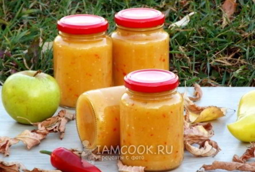 Аджика из кабачков с яблоками на зиму