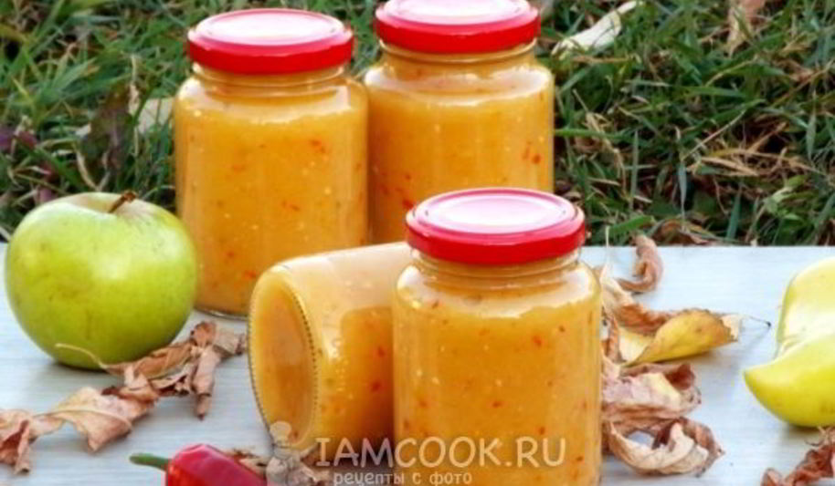 Рецепт аджики из кабачков с яблоками на зиму