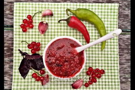 Аджика из красной смородины