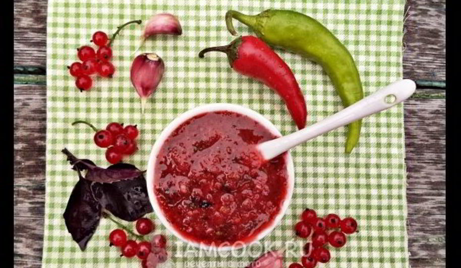 Рецепт аджики из красной смородины