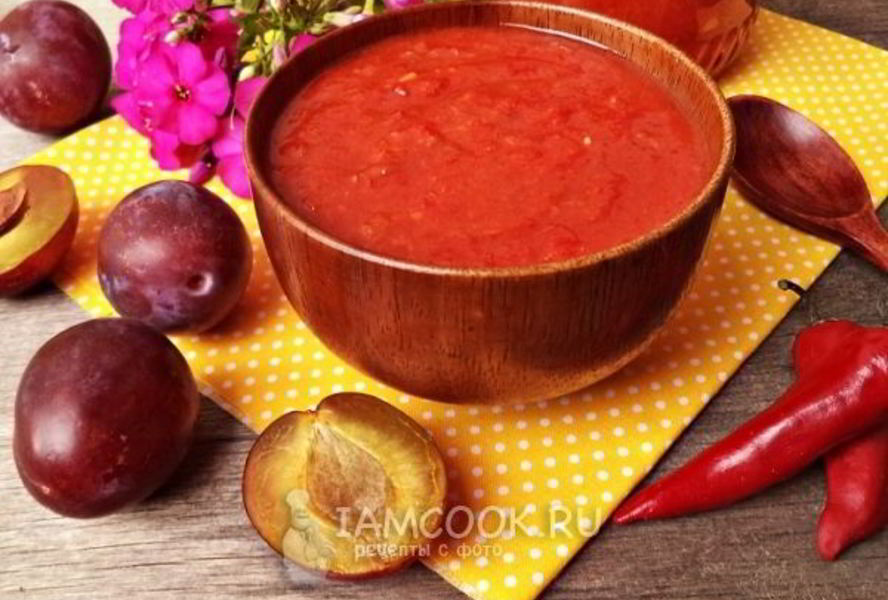 Аджика из слив на зиму