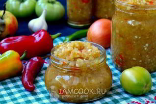 Аджика из зеленых помидоров