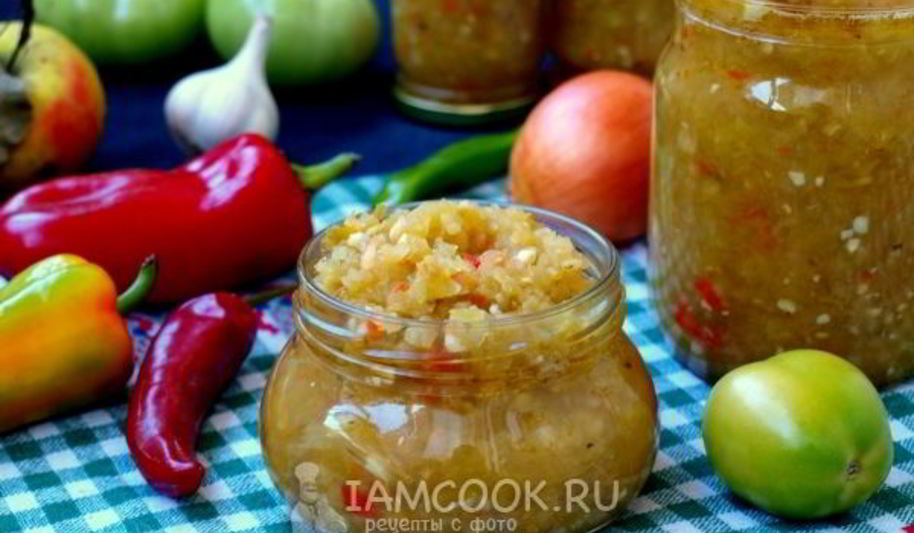 Рецепт аджики из зеленых помидоров