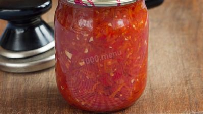 аджика с яблоками и помидорами