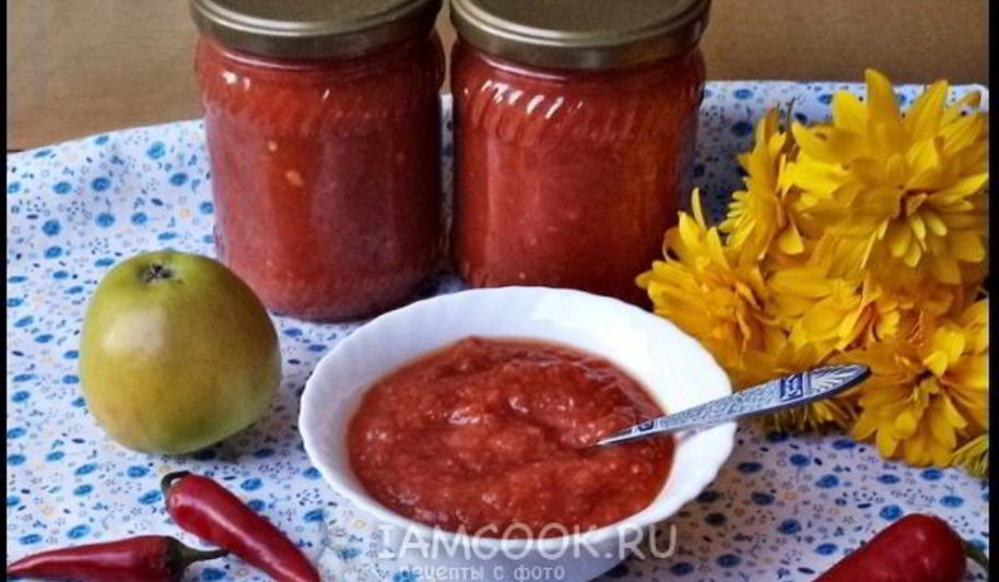 Рецепт аджики с яблоками на зиму