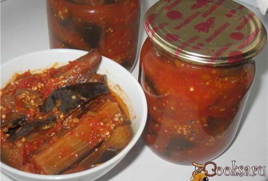 Баклажаны в аджике на зиму