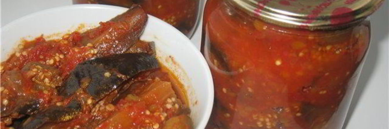 Баклажаны в аджике с яблоками