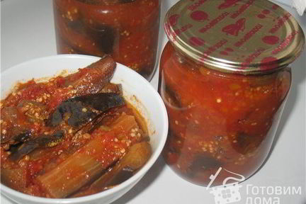 Баклажаны в аджике с яблоками